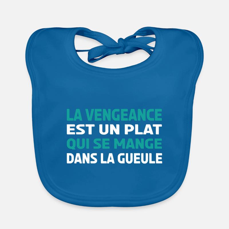 la vengeance - Bavoir bio Bébé - bleu paon