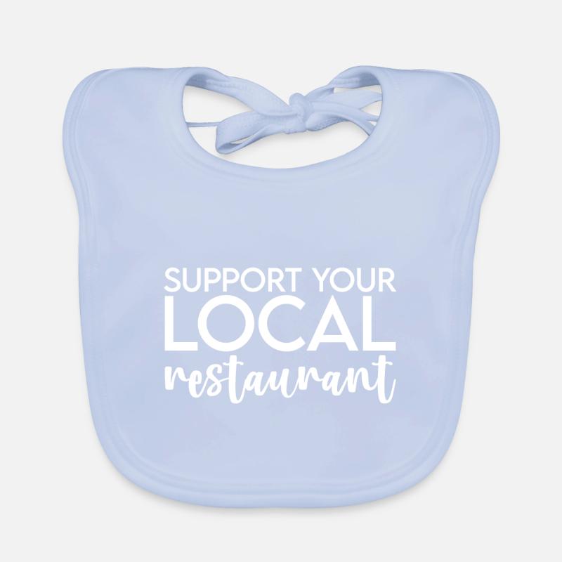 Support Your Local Restaurant Organic Baby Bibs