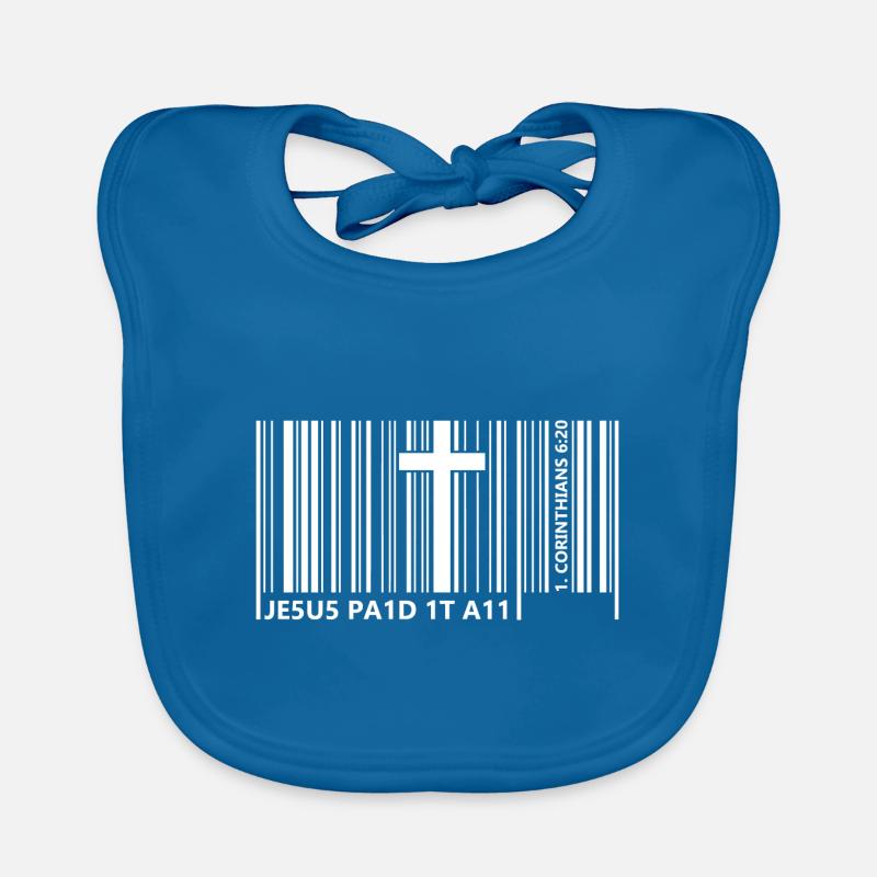 Jésus a tout payé à code-barres Bible Versets 6:20 Bavoir bio Bébé