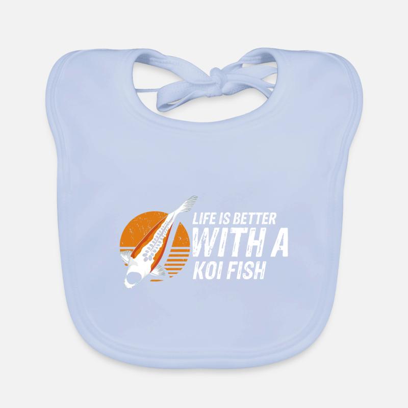 Life Is Better With A Koi Fish Cool Vintage Baby Bio-Lätzchen