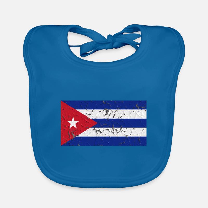 Cuba - Bavoir bio Bébé - bleu paon