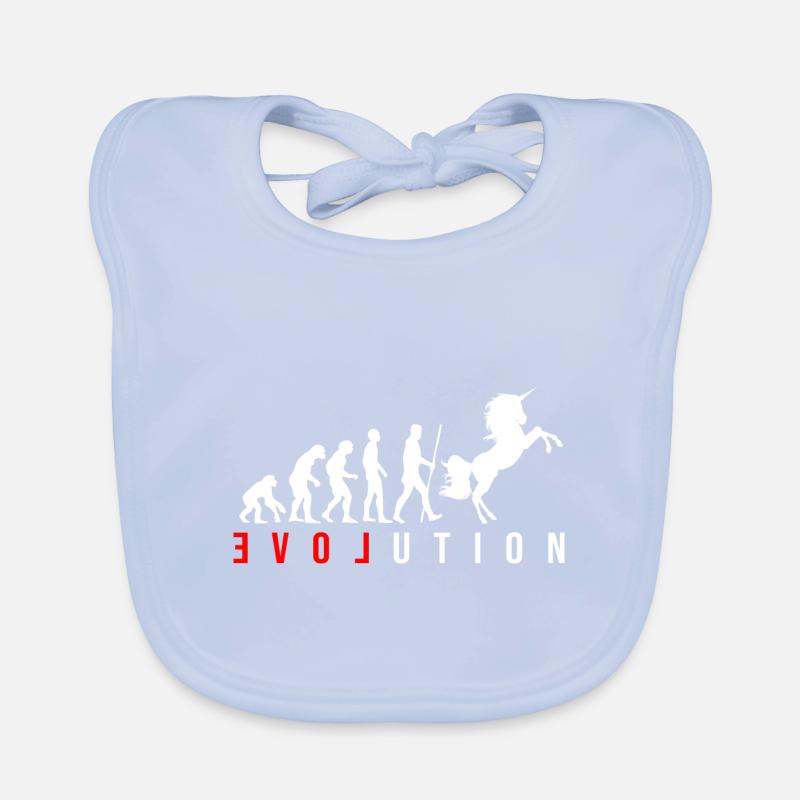 Evolution Einhorn Baby Bio-Lätzchen