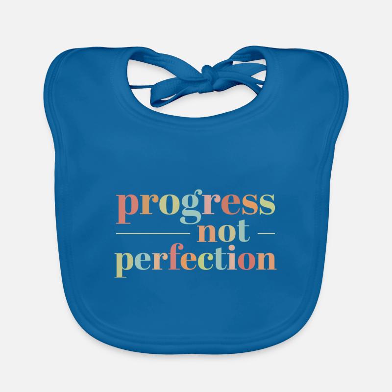 Progress instead of perfection Self-love Organic Baby Bibs