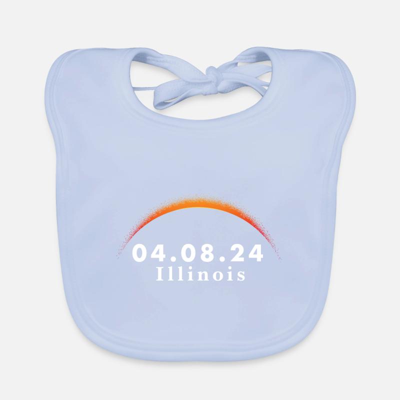 Total Solar Eclipse Path of Totality Illinois Organic Baby Bibs