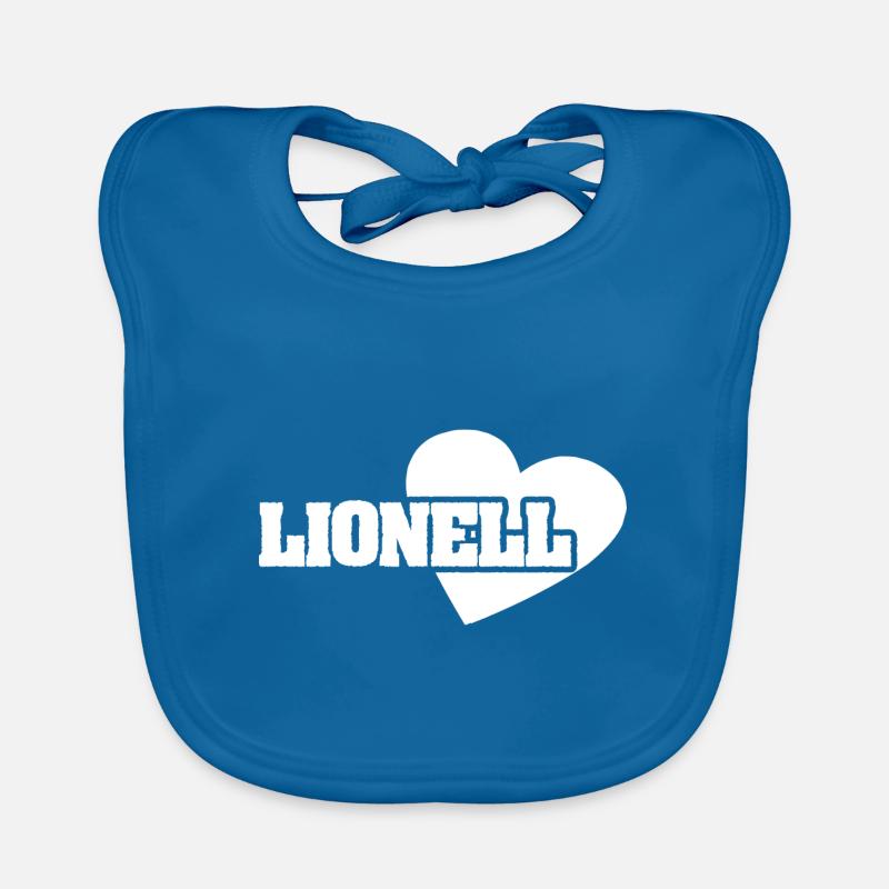 Lionell comme l’or - Bavoir bio Bébé - bleu paon