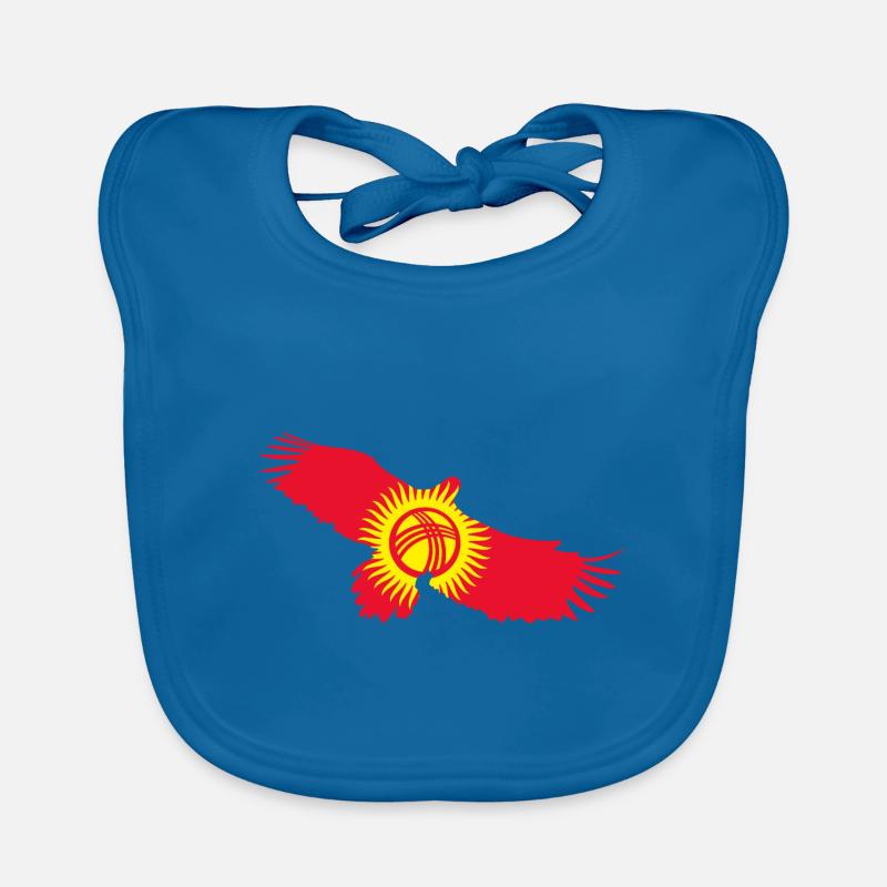 Drapeau du Kirghizistan, cadeau Bavoir bio Bébé