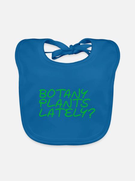 Botany Plants Lately 23 - Organic Baby Bibs - peacock-blue - Front