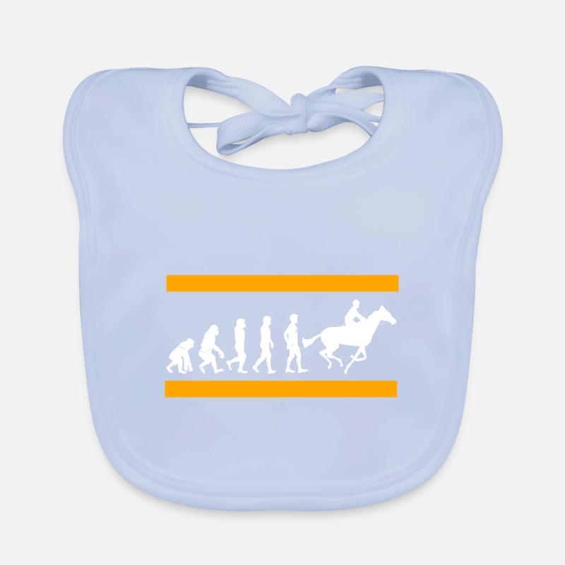 Cool retro evolution d’un coureur de chevaux drôle Bavoir bio Bébé