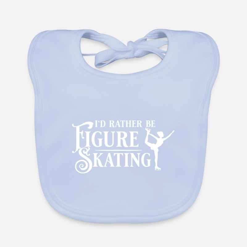 Eiskunstlauf Eisläufer Schlittschuhe Eislaufen Baby Bio-Lätzchen