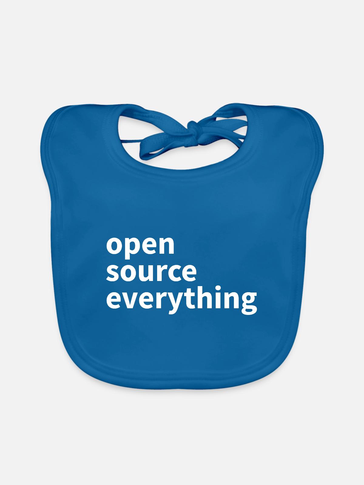Open Source Everything - Baby Bio-Lätzchen - Pfauenblau - Vorne