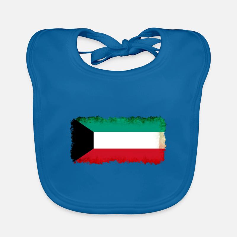 Kuwait as a flag Organic Baby Bibs