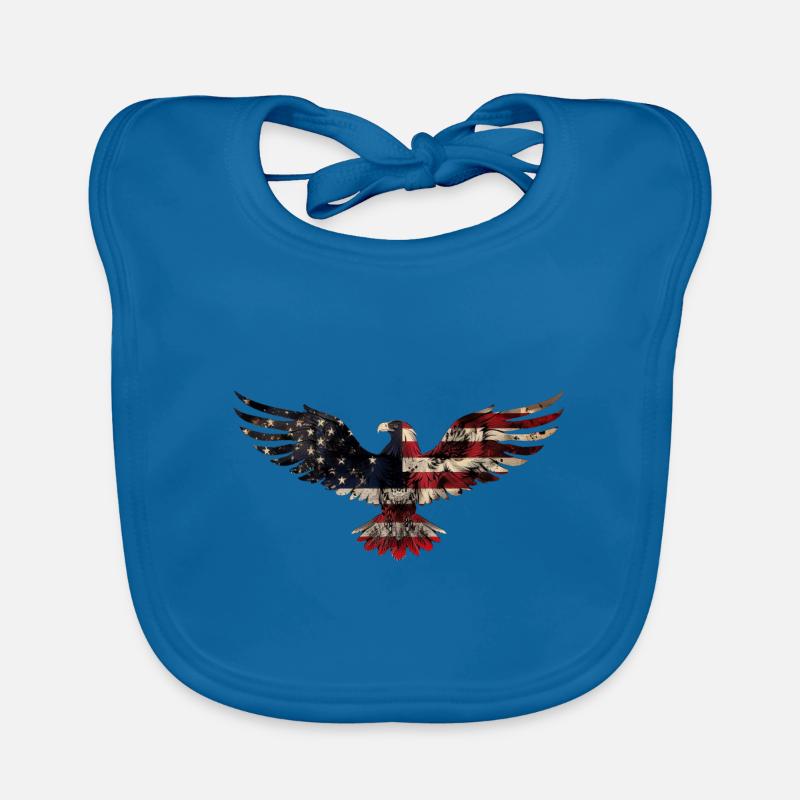 American Flag Eagle Silhouette American Heritage 3 Baby Bio-Lätzchen