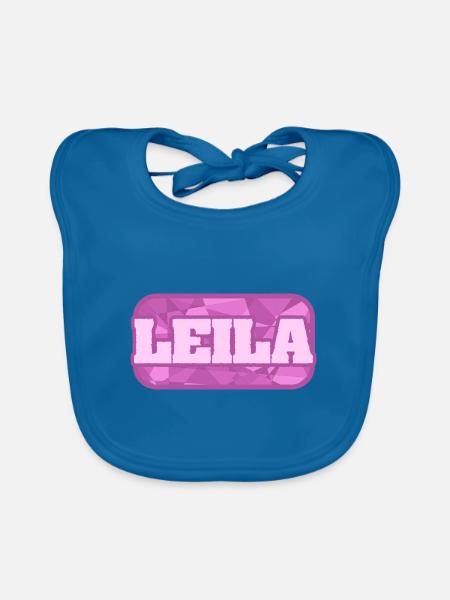 Santé Leila - Bavoir bio Bébé - bleu paon - Devant