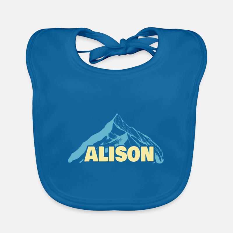 Alison as a woman's name Organic Baby Bibs