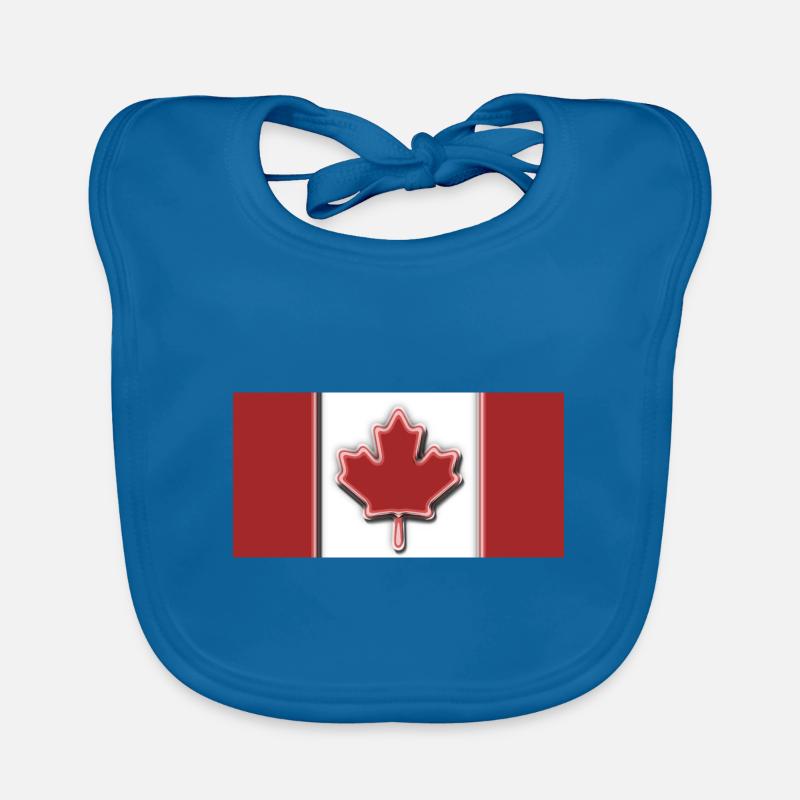 Drapeau du Canada Bavoir bio Bébé