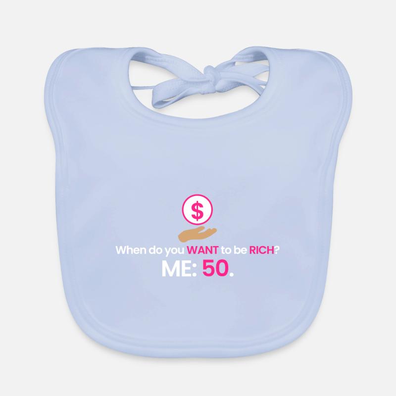 Riche à 50 ans! Bavoir bio Bébé