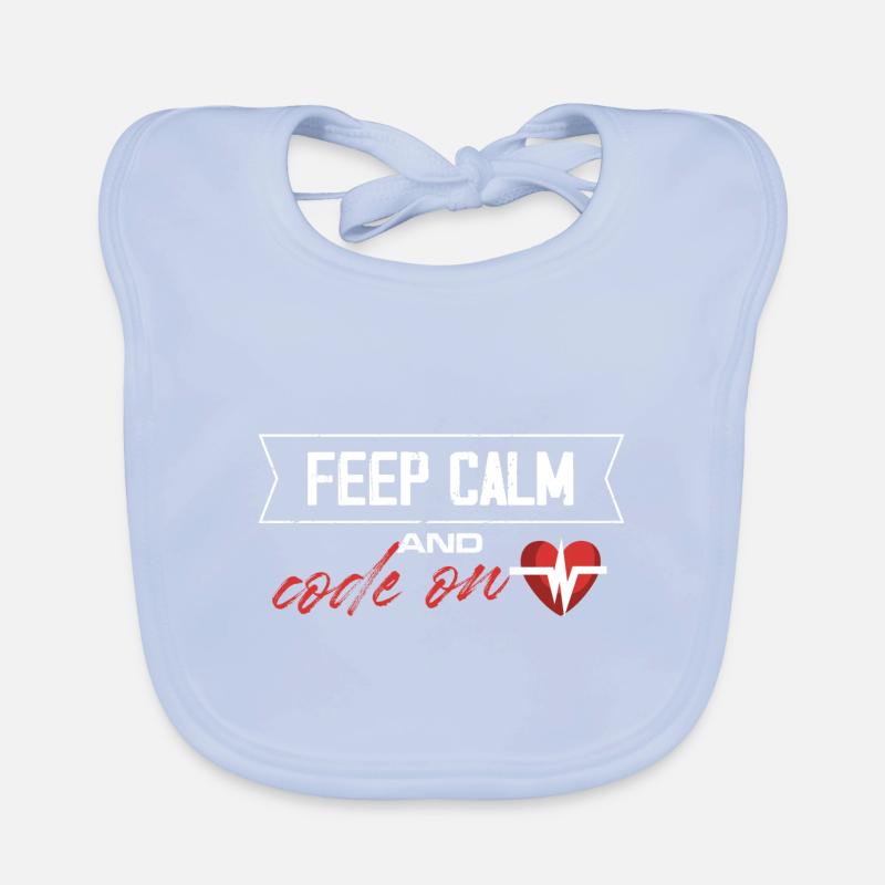 keep calm and code on Baby Bio-Lätzchen