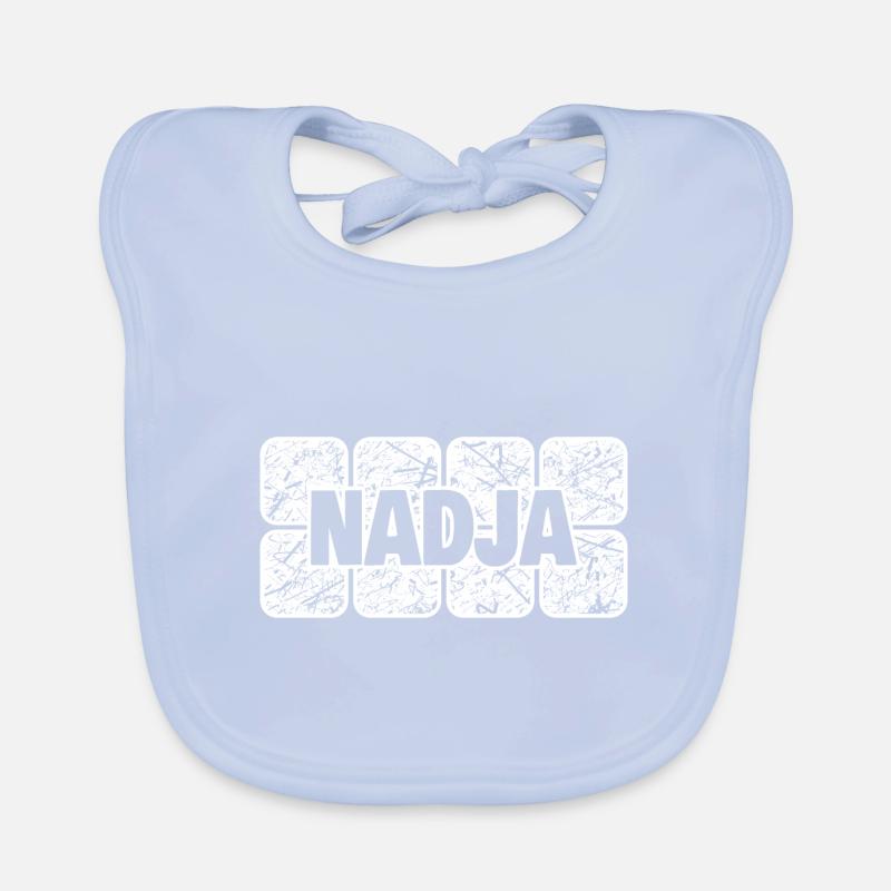 First name Nadja Organic Baby Bibs
