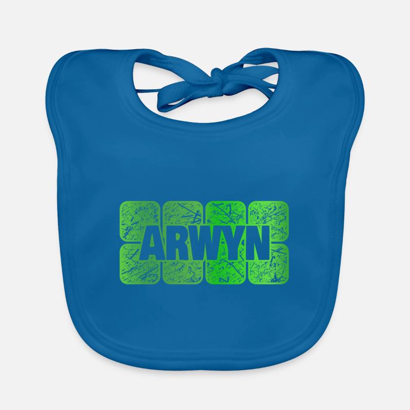 First name Arwyn Organic Baby Bibs