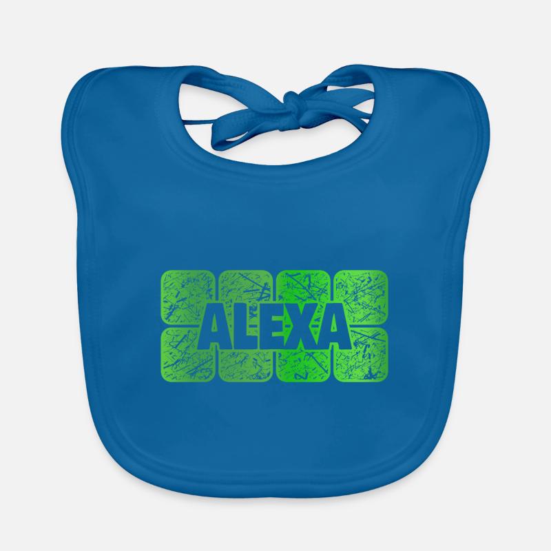 First name Alexa Organic Baby Bibs