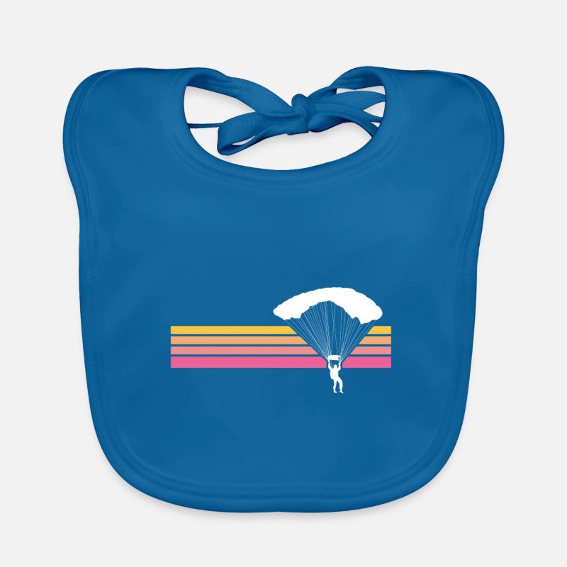Fallschirm Skydiving Striche Baby Bio-Lätzchen