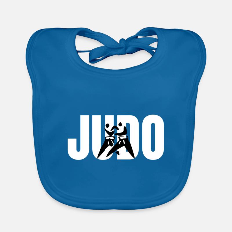 Judo - Bavoir bio Bébé - bleu paon