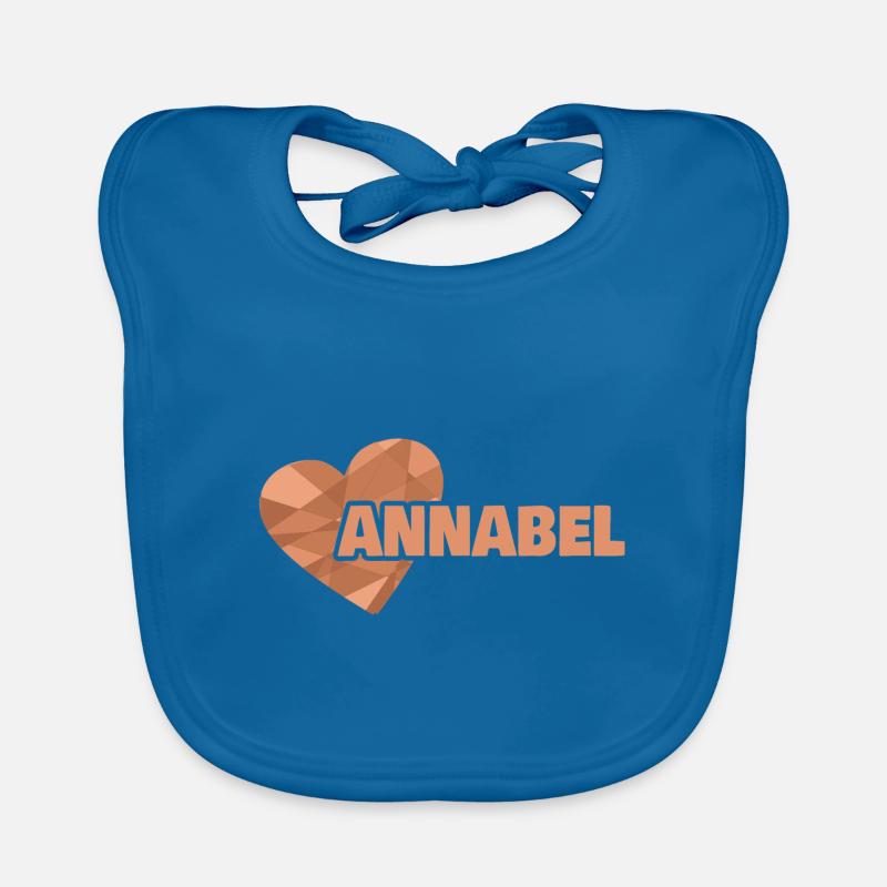First name Annabel Organic Baby Bibs