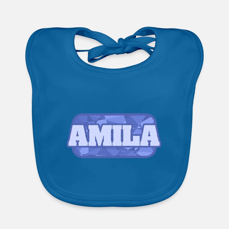Amila als Name Baby Bio-Lätzchen