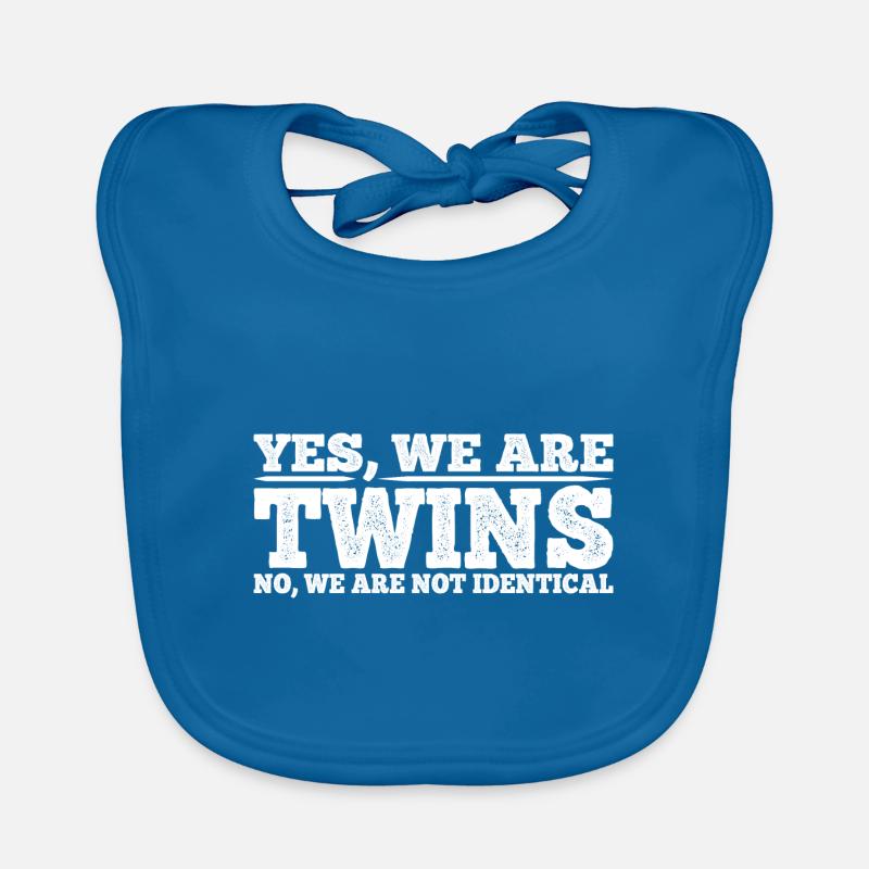 Yes, We Are Twins, No, We Are Not Identical 8 Organic Baby Bibs