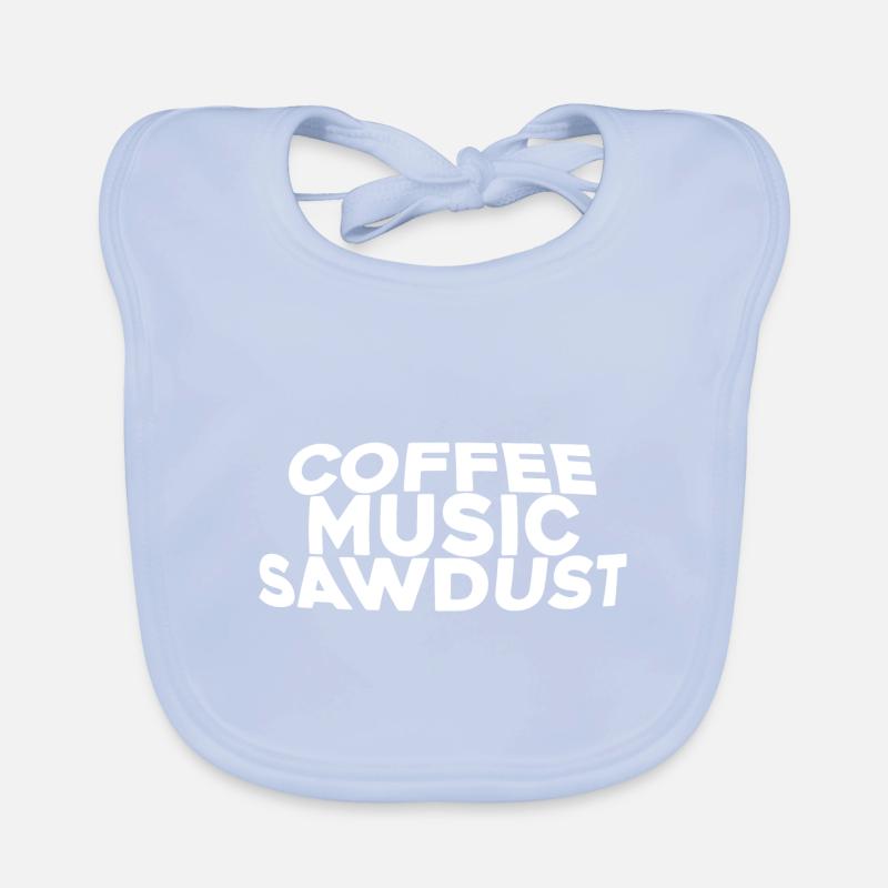 Café, Musique, Sciure de bois Bavoir bio Bébé