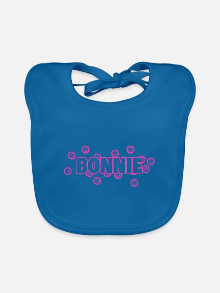 Gift for Bonnie - Organic Baby Bibs - peacock-blue - Front