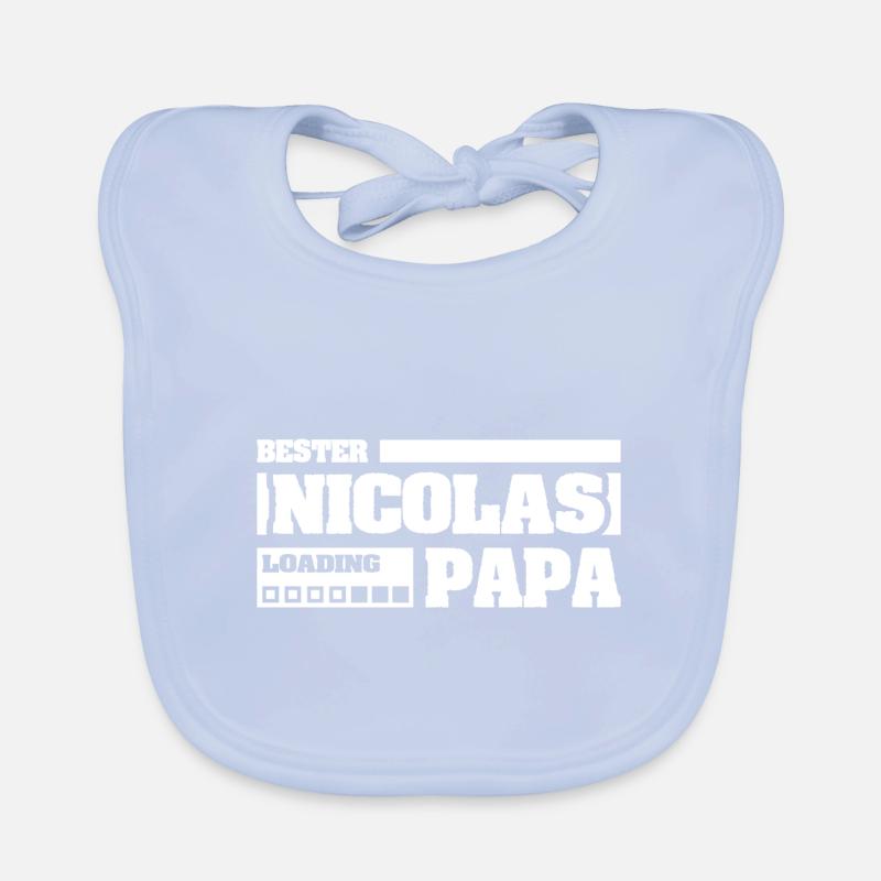 First name Nicolas Organic Baby Bibs
