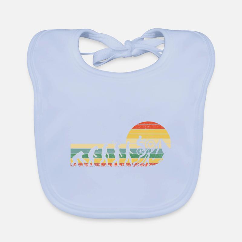Evolution Mountain Biker Cycling Mountains Nature Organic Baby Bibs