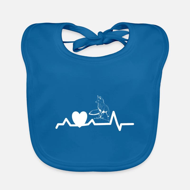 Foxes Fox Animals Fox - Organic Baby Bibs - peacock-blue