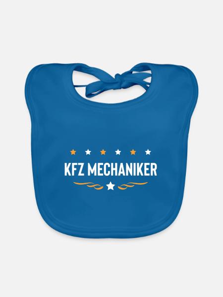 KFZ Mechaniker Beruf - Baby Bio-Lätzchen - Pfauenblau