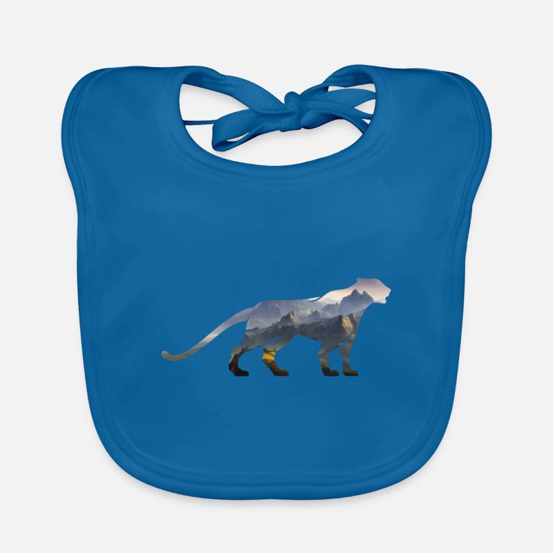 Schneeleopard Baby Bio-Lätzchen