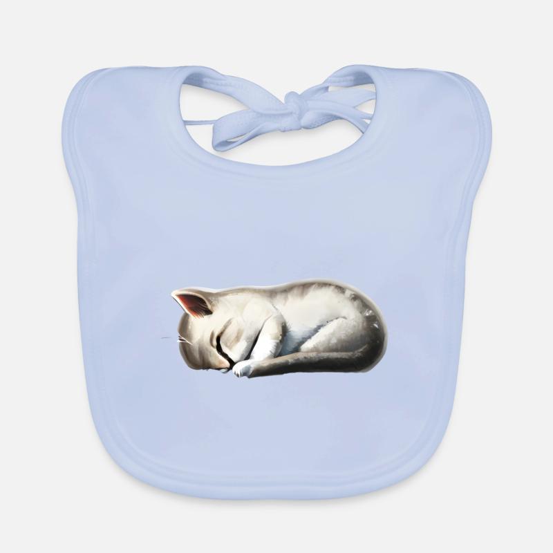 Sleeping cat Organic Baby Bibs