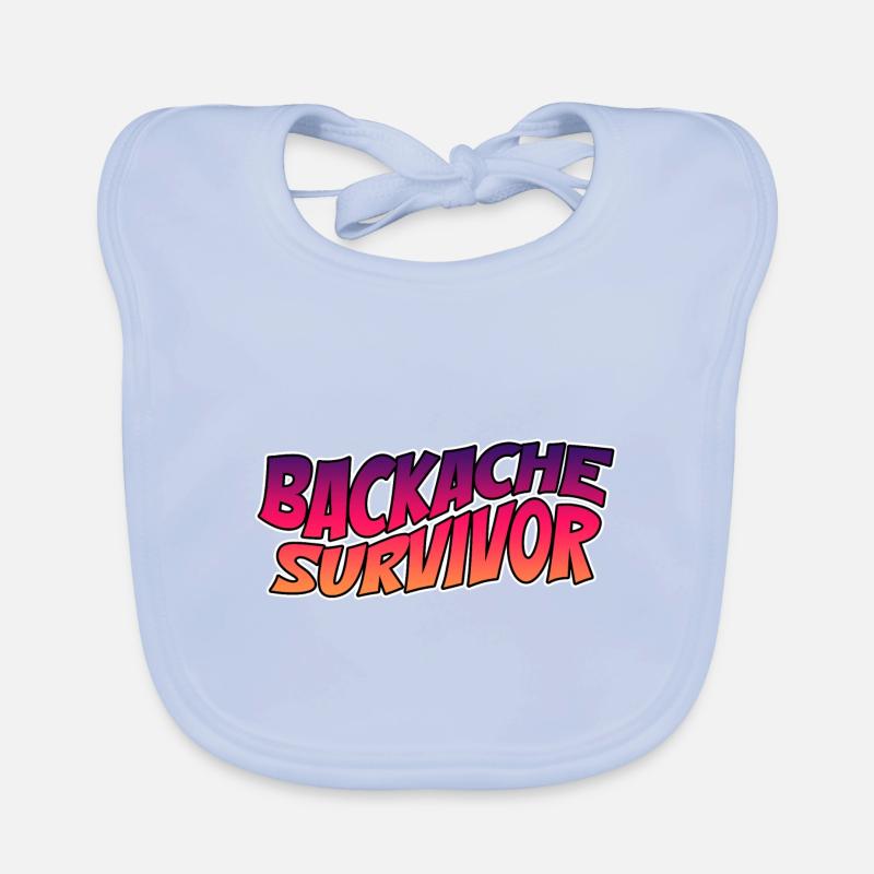 Backache Survivor 4 Organic Baby Bibs