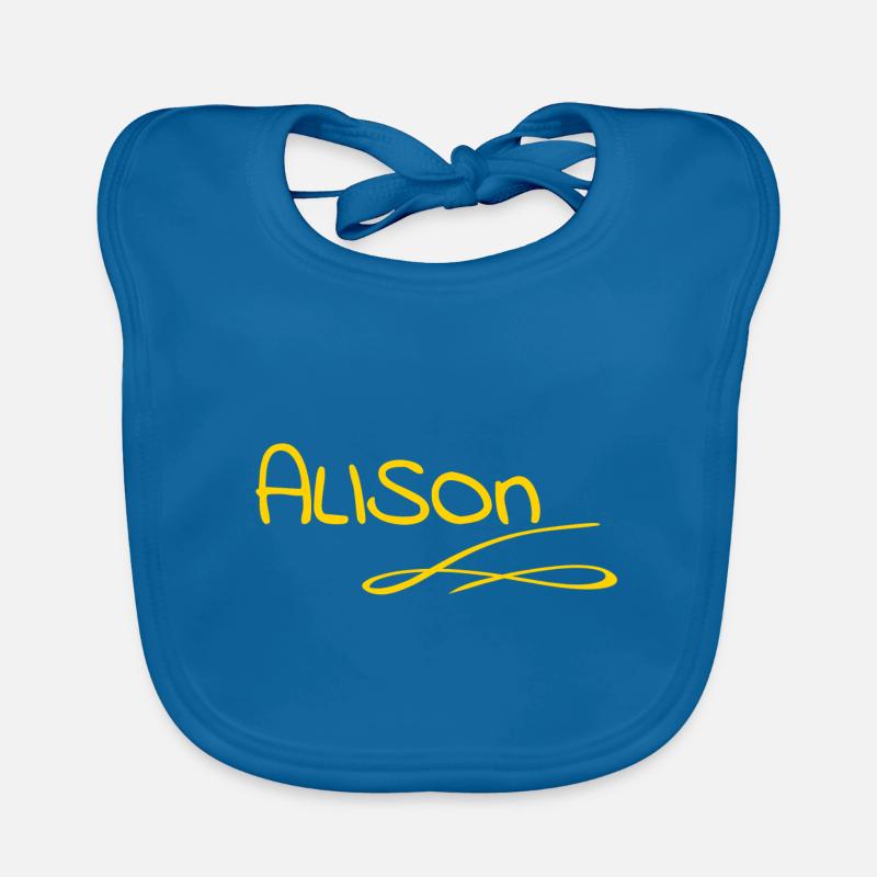 Alison as a first name Organic Baby Bibs