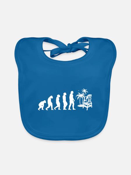 Evolution Bademeister - Baby Bio-Lätzchen - Pfauenblau - Vorne