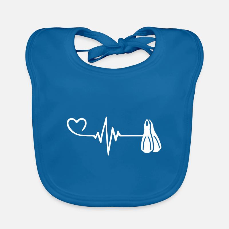 Nageoires de plongée à cœur pulsé Bavoir bio Bébé