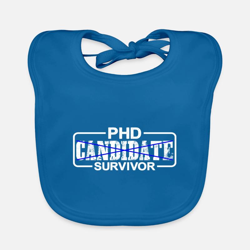 PhD Candidate Survivor 10 Organic Baby Bibs