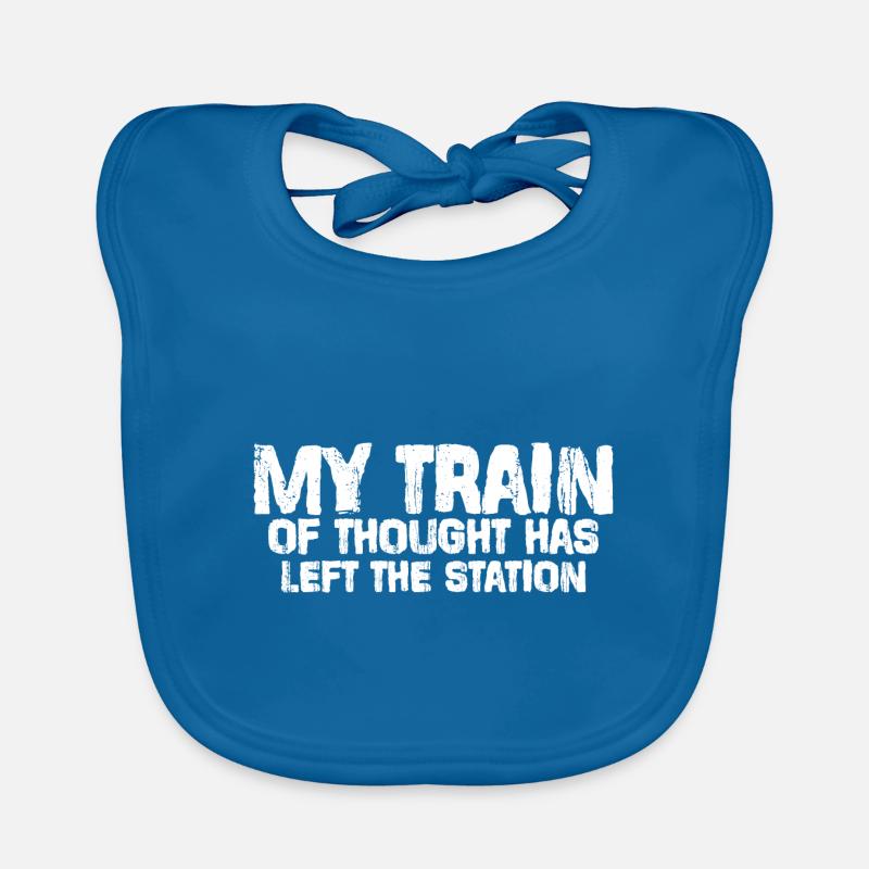 Mon train de pensée a quitté la gare 4 Bavoir bio Bébé