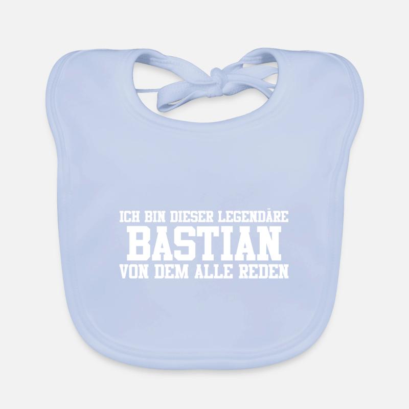Bastian Name Design Baby Bio-Lätzchen