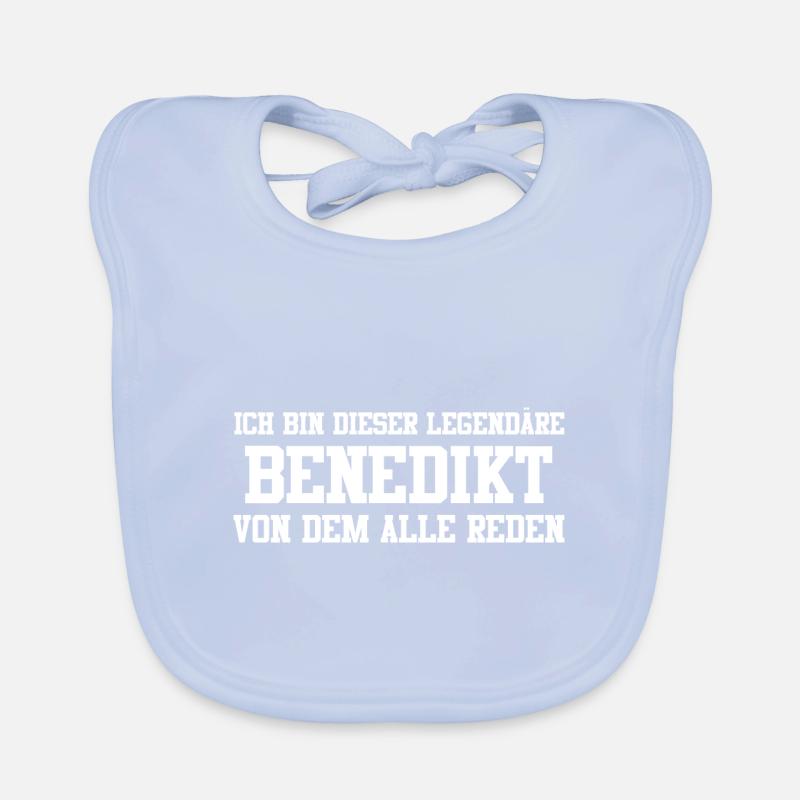 Benedikt Name Design Baby Bio-Lätzchen