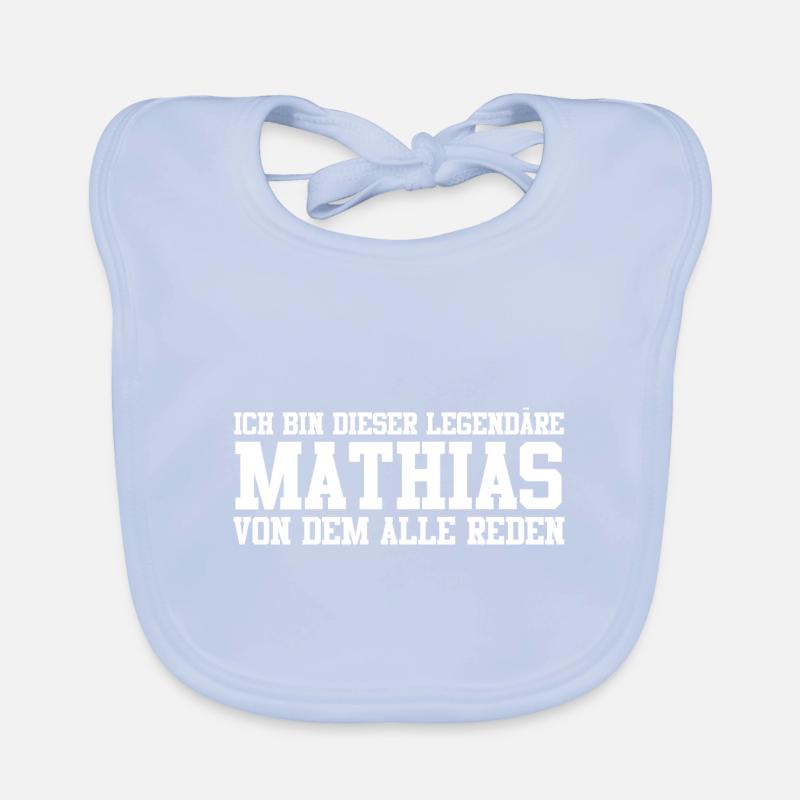 Mathias Name Design Baby Bio-Lätzchen