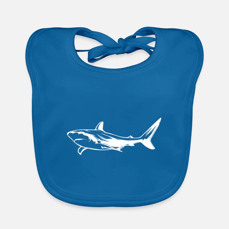 Silhouette d’animal de requin Bavoir bio Bébé