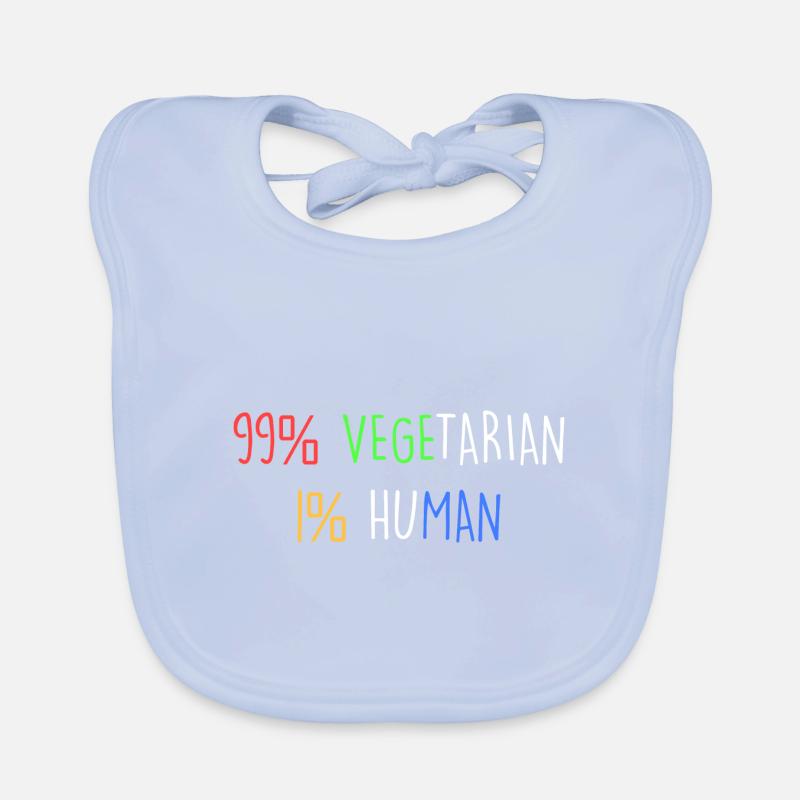 99% vegetarian 1% human Organic Baby Bibs