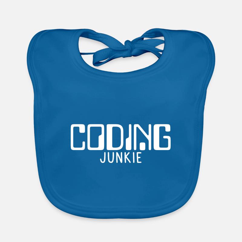 Coding Junkie 4 - Baby Bio-Lätzchen - Pfauenblau