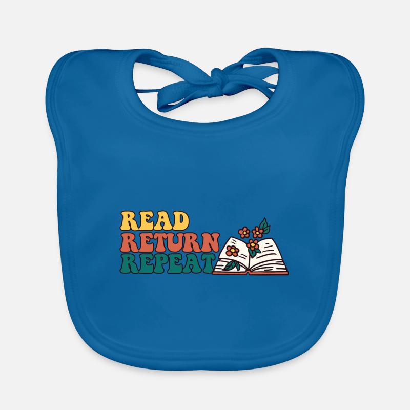 Librarian Read Return Repeat Library Worker Book Baby Bio-Lätzchen